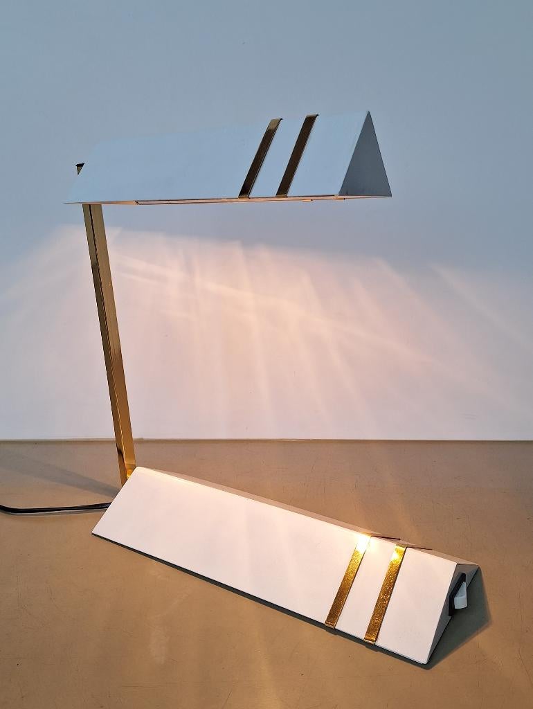 div. vintage Italiaans design tafellamp piano-lamp buro lamp, Ophalen of Verzenden, Metaal, Minder dan 50 cm, Gebruikt