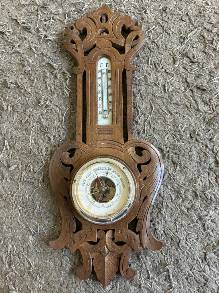 Antieke barometer / thermometer - mag weg voor weinig, Verzenden, Niet werkend