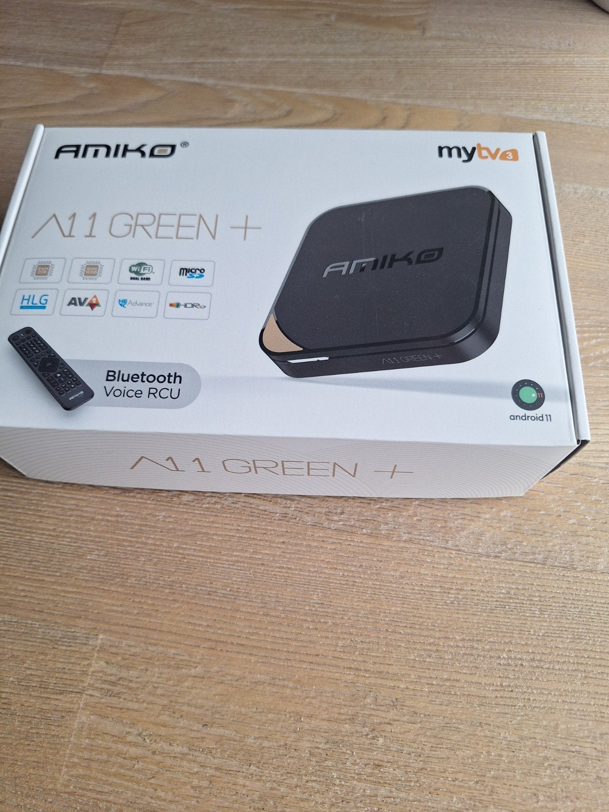 Amiko A11 Green+ Android TV Box - Zo goed als nieuw, Ophalen of Verzenden, Zo goed als nieuw, HDMI, Zonder harde schijf
