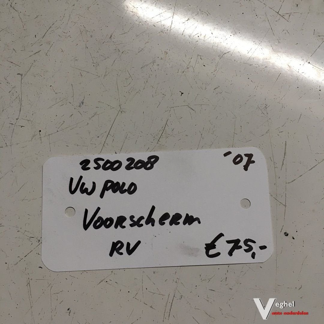 Vw Polo 1.2 B 3 cilinder 3 drs 2007 2500208  Voorscherm Rech, Auto-onderdelen, Ophalen, Gebruikt, -, -