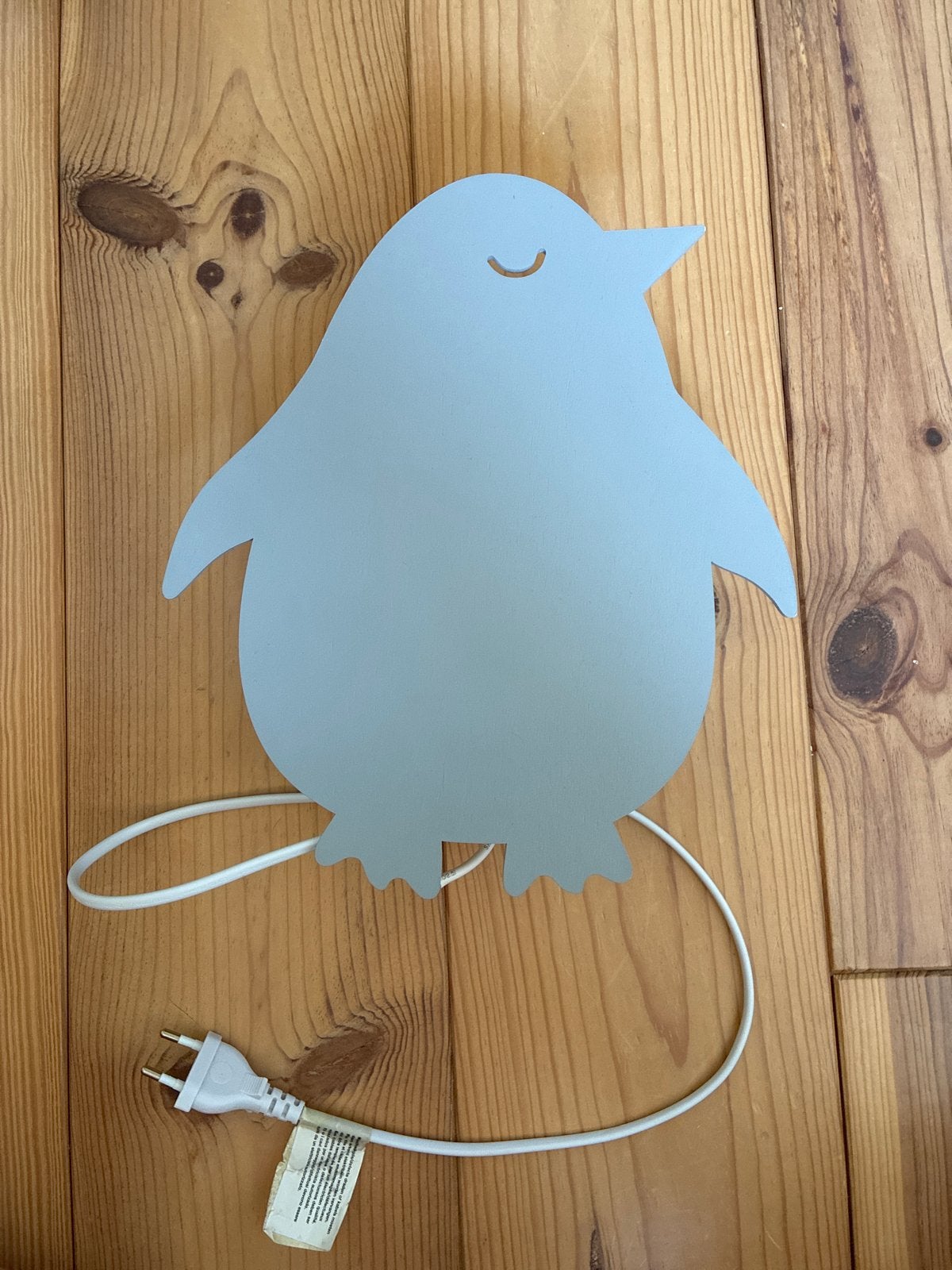 Nachtlampje Pinguïn - Sfeervolle Verlichting voor Kinderkame, Grijs, Ophalen, Zo goed als nieuw, Lamp