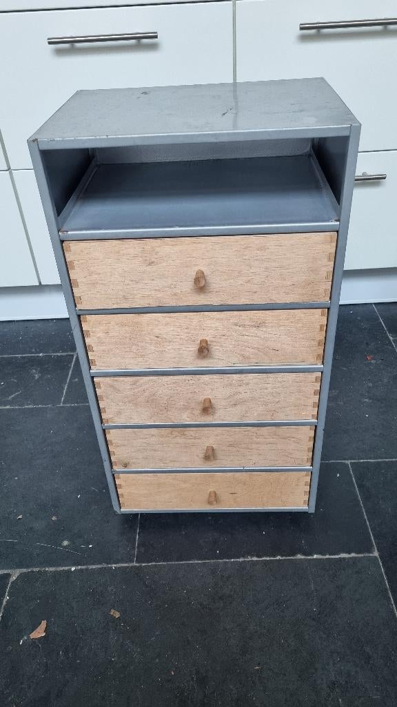 Metalen ladenkastje, Huis en Inrichting, Kasten | Ladekasten, Minder dan 50 cm, Gebruikt, Minder dan 100 cm, 25 tot 50 cm
