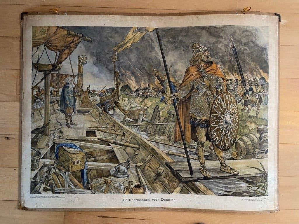 wandplaat basisschool Dorestad/ Vikingen, Ophalen