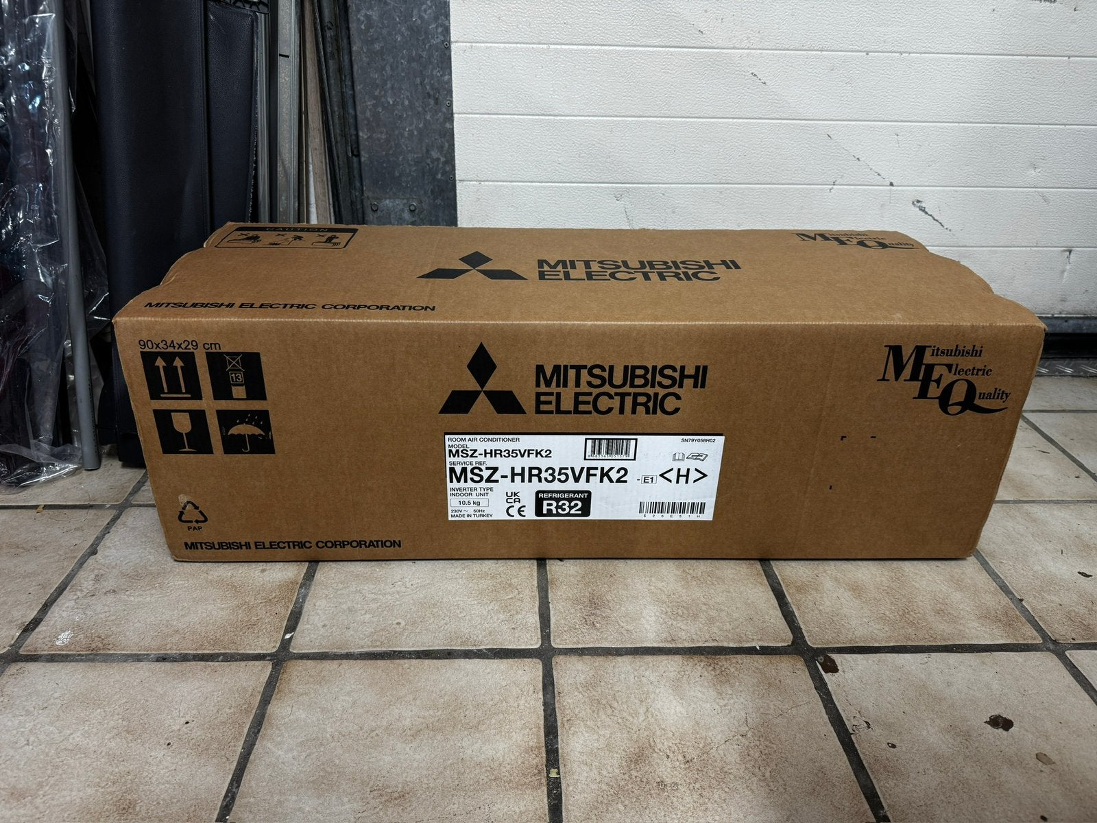 Mitsubishi MSZ-HR35VFK2 Binnenunit 3,5 kW | Nieuw in doos, Ophalen, Koelen en Ontvochtigen, 3 snelheden of meer, Zo goed als nieuw