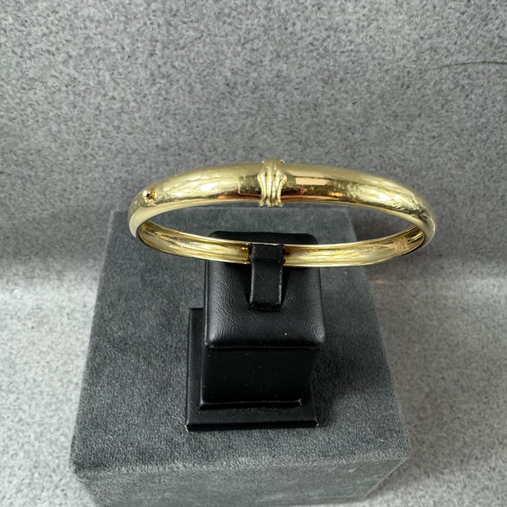 Gouden Armband | 14k | 5,34g | harde band spang | 408081, Ophalen of Verzenden, Gebruikt, Goud, Goud