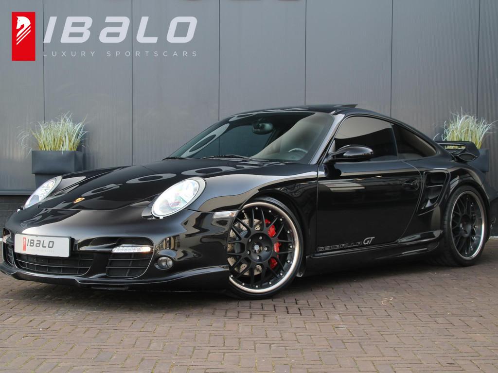 Porsche 911 3.6 Turbo Gemballa 550 GT, Auto's, Gebruikt, Zwart, 4 stoelen, Zwart