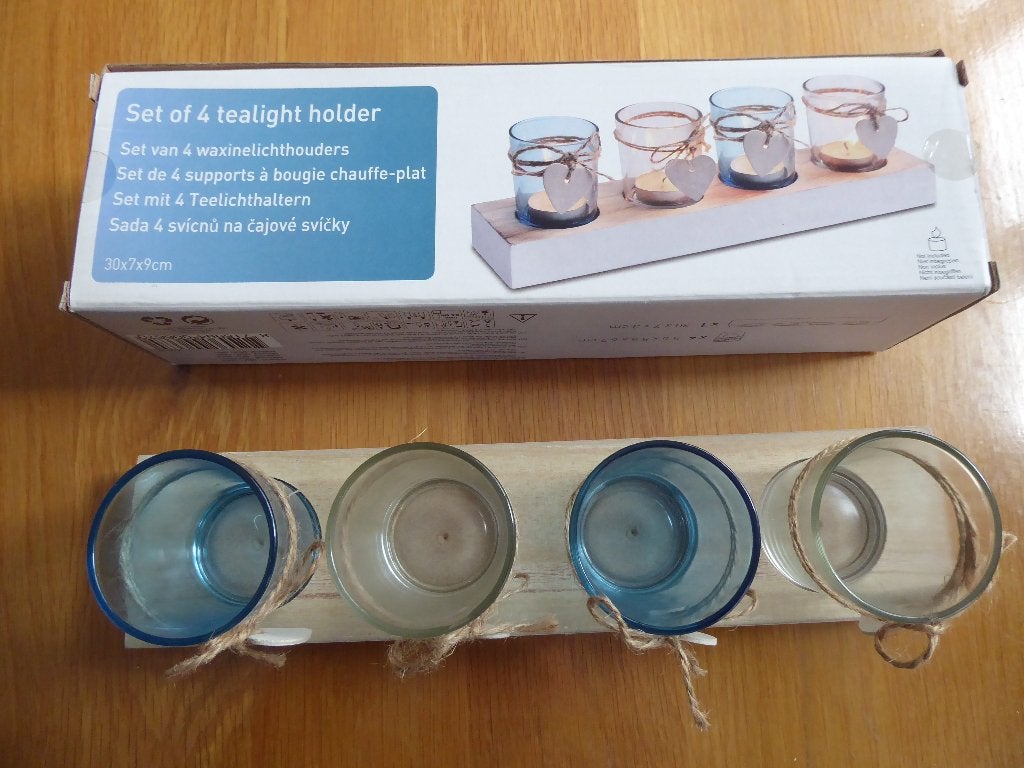theelicht houders, Overige materialen, Blauw, Nieuw, Ophalen of Verzenden