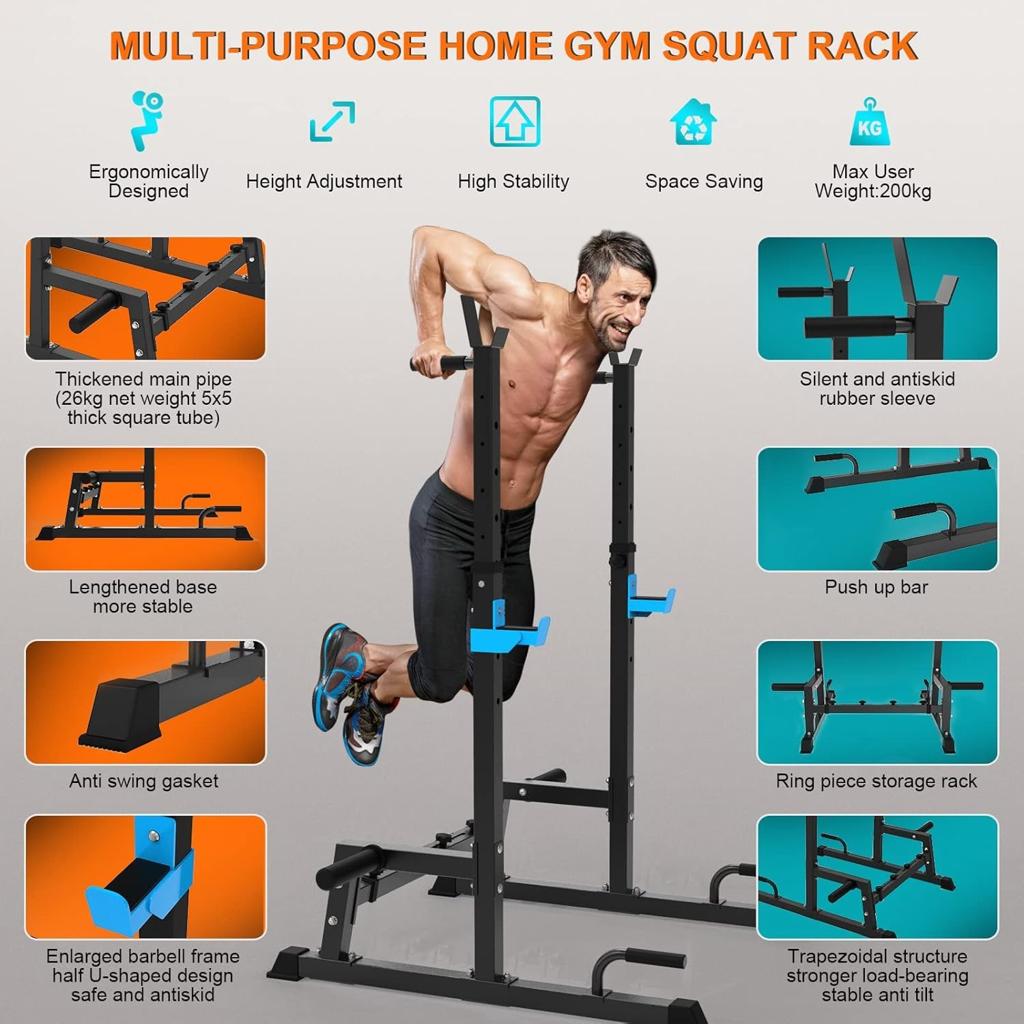 Premium multifunctioneel squat rack, Ophalen, Nieuw