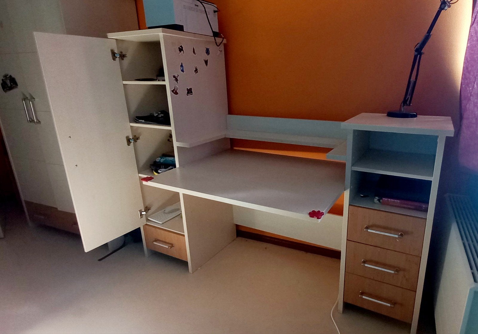 Complete kinderkamer: bed, kledingkast en bureau, Huis en Inrichting, Slaapkamer | Complete slaapkamers, Ophalen, Gebruikt, Eenpersoons