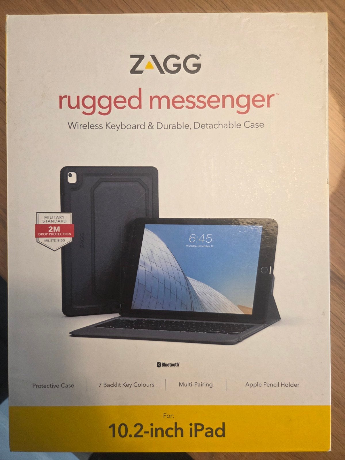 Zagg Rugged Messenger iPad hoes 10.2 inch met toetsenbord, Computers en Software, 10 inch, Apple iPad, Nieuw, Ophalen of Verzenden