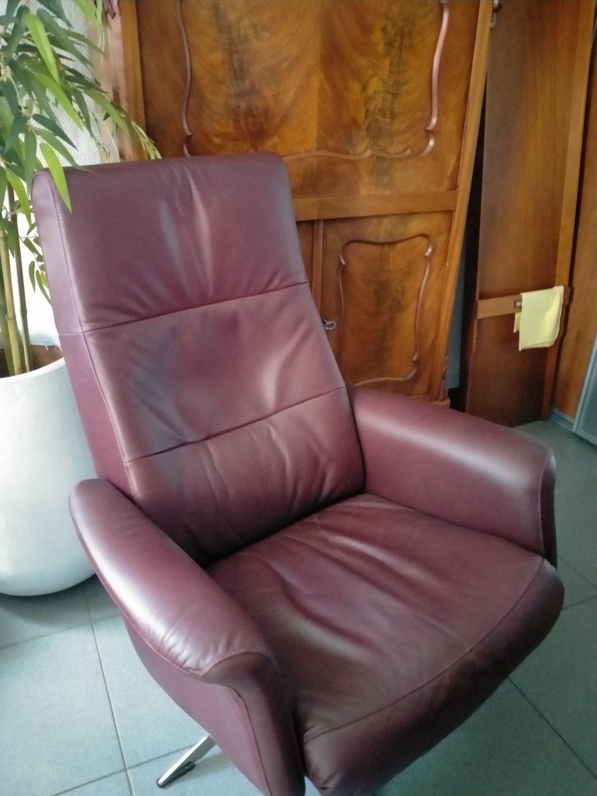 Relax stoel, Ophalen, Gebruikt, Minder dan 75 cm, Leer