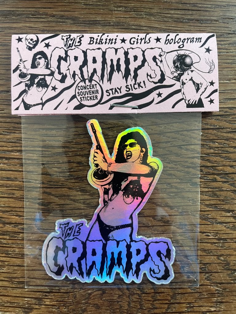 The Cramps Bikini Girls Hologram Sticker, Verzenden, Nieuw, Overige typen