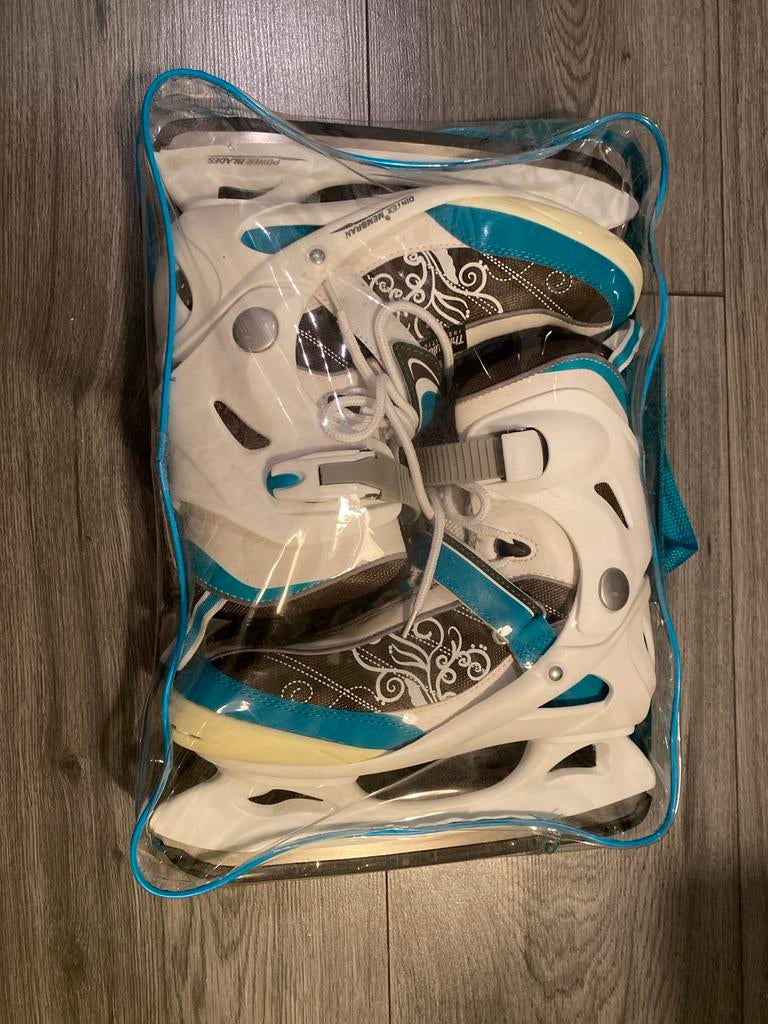 Witte kunstschaatsen met blauwe accenten, Ophalen, Nieuw, Kunstschaatsen, Overige merken