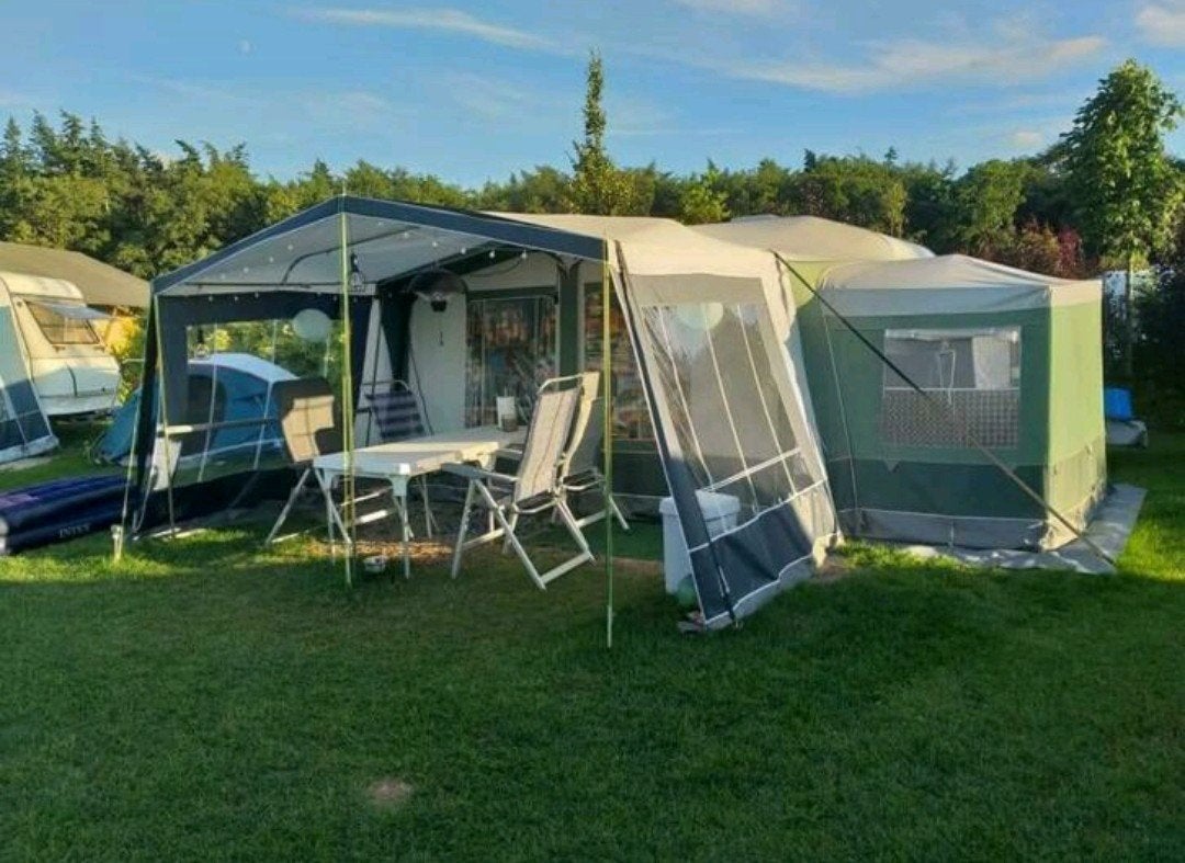 Voortent met luifel voor Chateau Chiara 380 (omloopmaat 7), Ophalen, Zo goed als nieuw, Overige merken