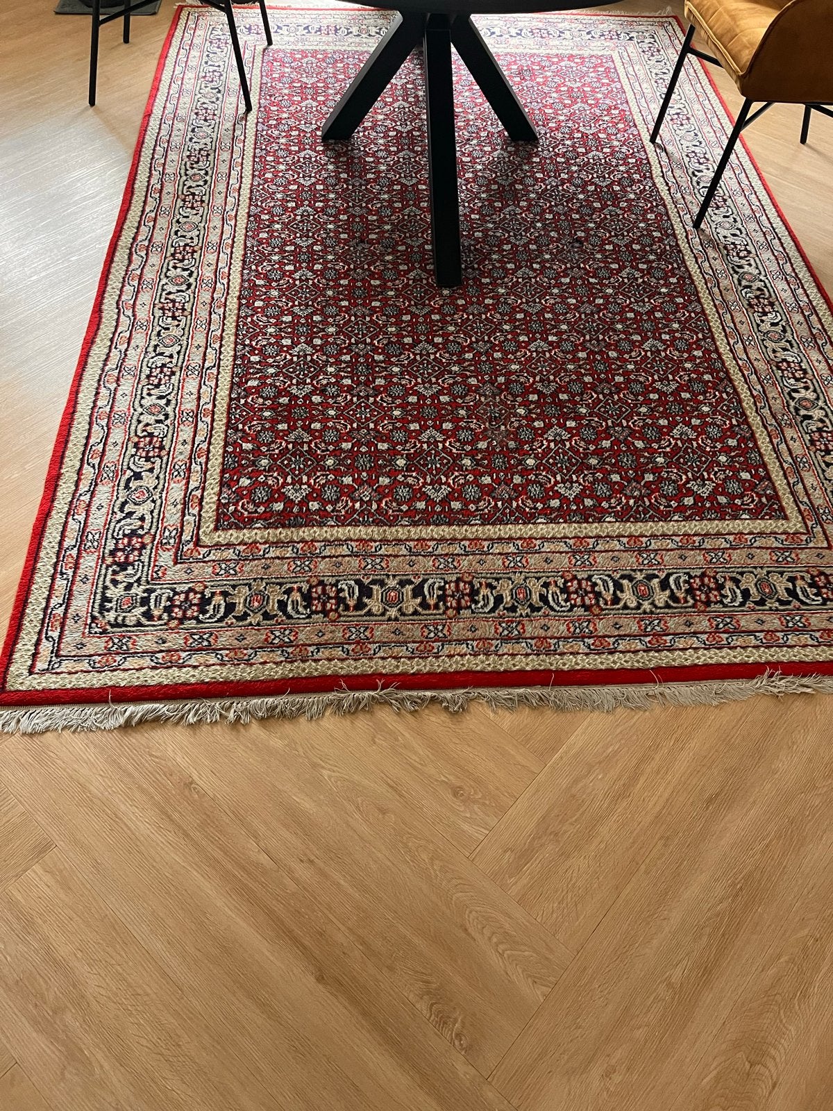 Prachtig Perzisch tapijt - Handgeknoopt rood kleed, Ophalen, 150 tot 200 cm, 200 cm of meer, Zo goed als nieuw