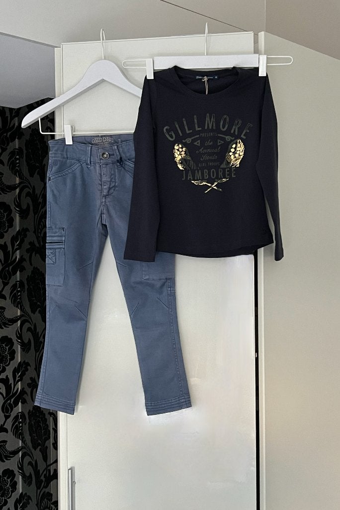 NIEUW setje Geddes&Gillmore longsleeve & cargo broek mt 128, Geddes&Gillmore, Meisje, Nieuw, Ophalen of Verzenden