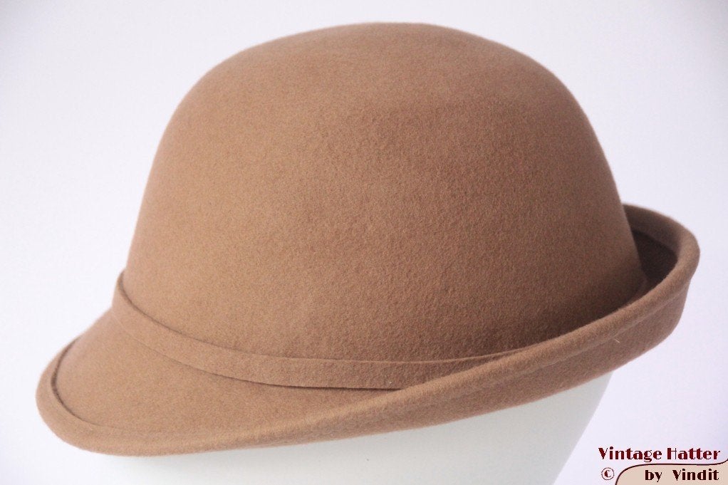 cloche dophoed Dameshoed Hawkins beige bruin 54 - 58 nieuw, Hoed, Hawkins, Nieuw, One size fits all