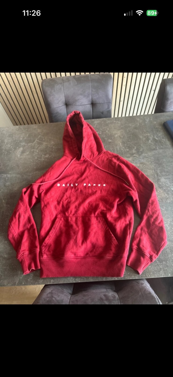 Daily Paper Hoodie maat XS/S, Ophalen of Verzenden, Zo goed als nieuw, Maat 34 (XS) of kleiner, Rood