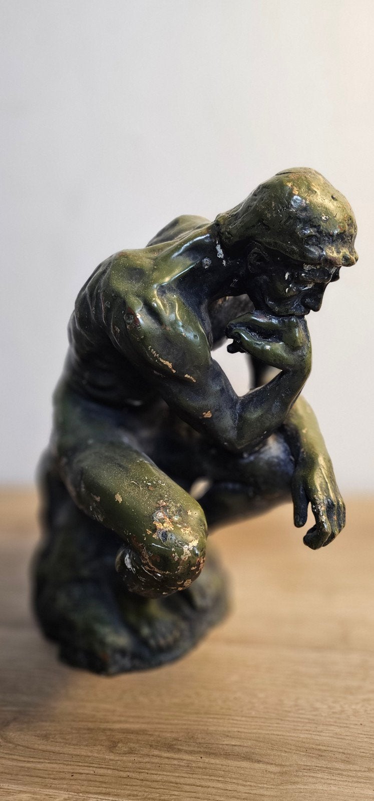 Mooi oud en zwaar beeld 'De Denker' gesigneerd A. Rodin, Ophalen of Verzenden