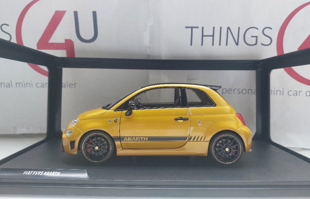 Solido 1:18 Fiat F595 Abarth 2024 matt goudgeel metallic, Ophalen of Verzenden, Nieuw, Auto, Solido