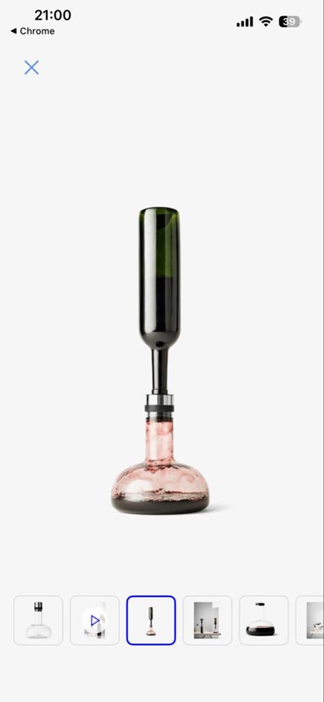 Menu decanteerkaraf Norm - Transparant, Ophalen of Verzenden, Zo goed als nieuw, Glas, Minder dan 5 flessen