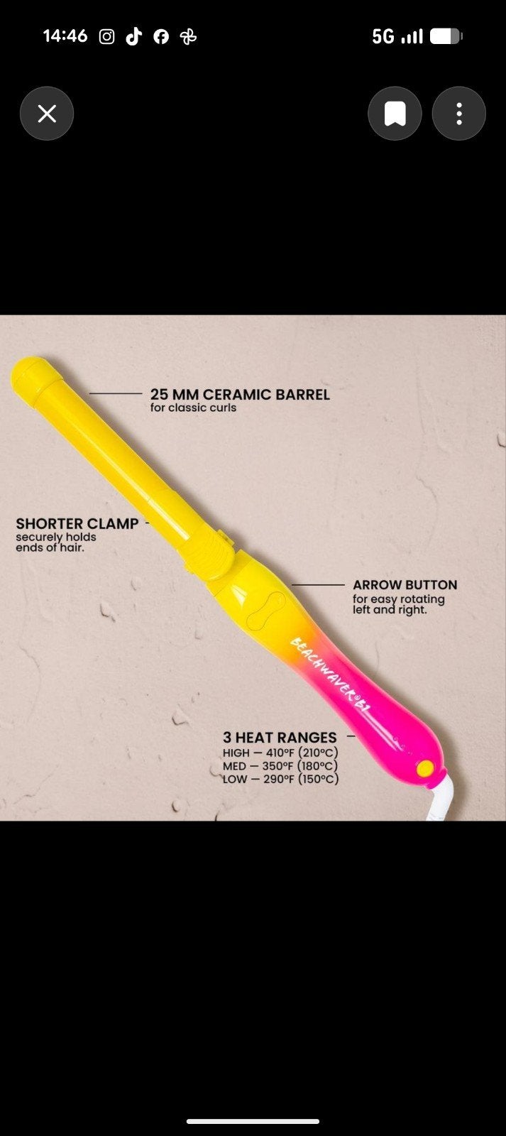 Beachwaver B1 Neon Collection, Ophalen, Nieuw, Overige typen