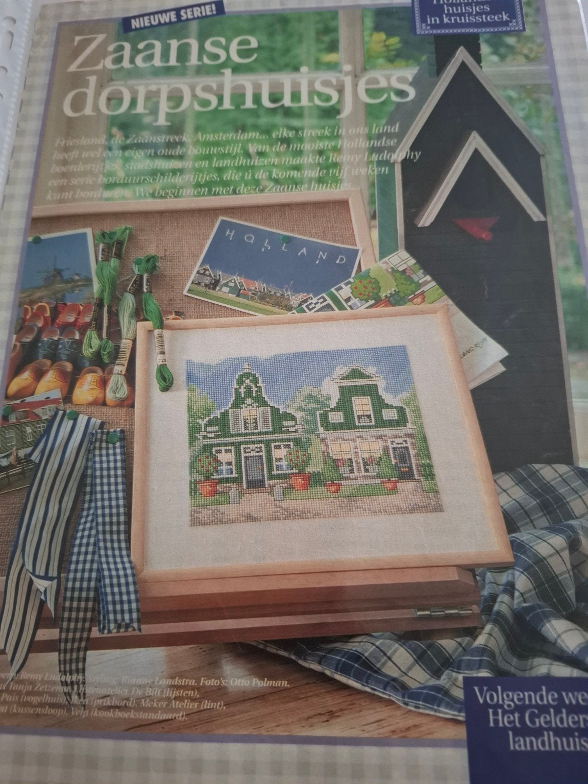 patroon zaanse dorpshuisjes, Ophalen, Nieuw, Handborduren, Patroon