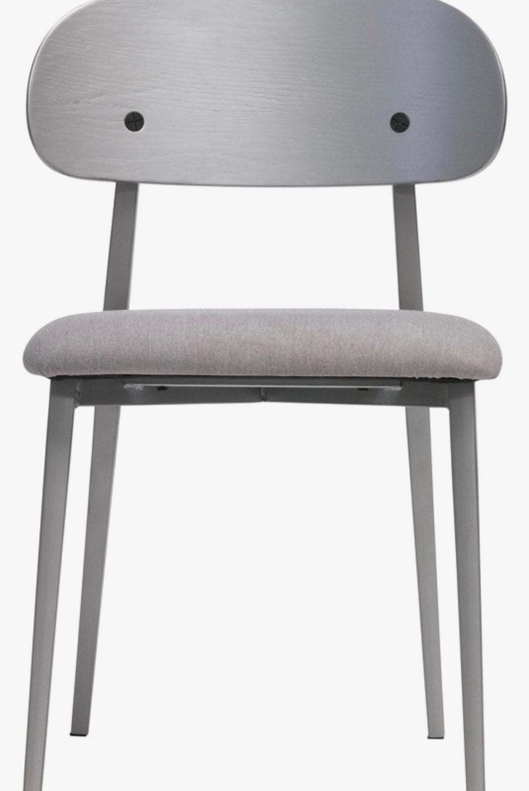 VtWonen 2 grijze Class eetkamerstoelen, Huis en Inrichting, Stoelen, Ophalen, Gebruikt, Twee, Industrieel