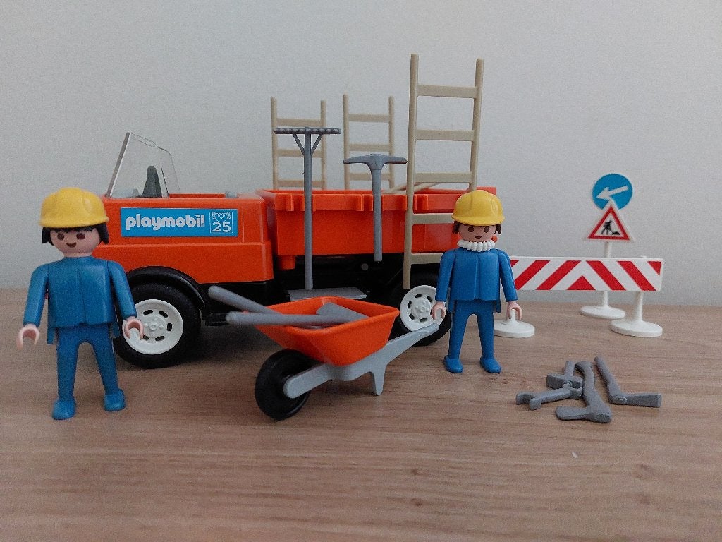 Playmobil 7325 bouwtruck vintage, Ophalen of Verzenden, Zo goed als nieuw