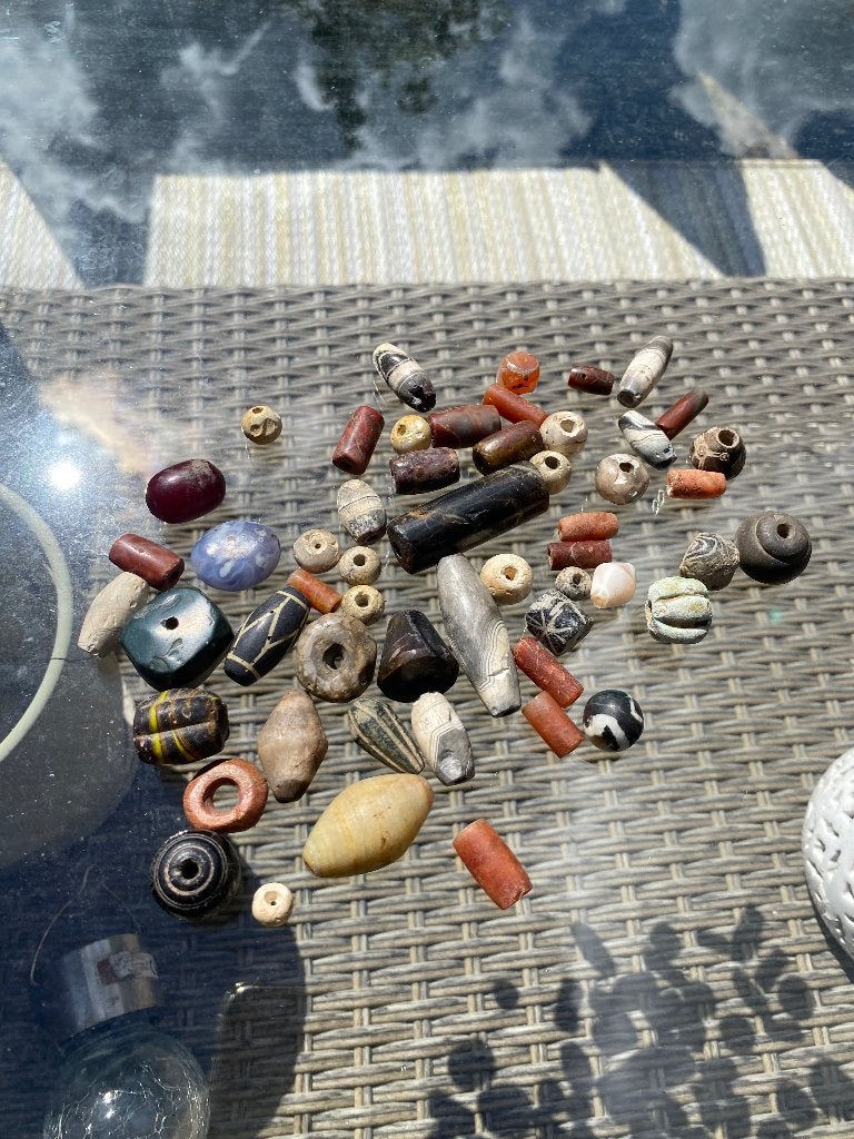 Ancient lot stenen beads 2., Antiek en Kunst, Antiek | Kleding en Accessoires, Verzenden