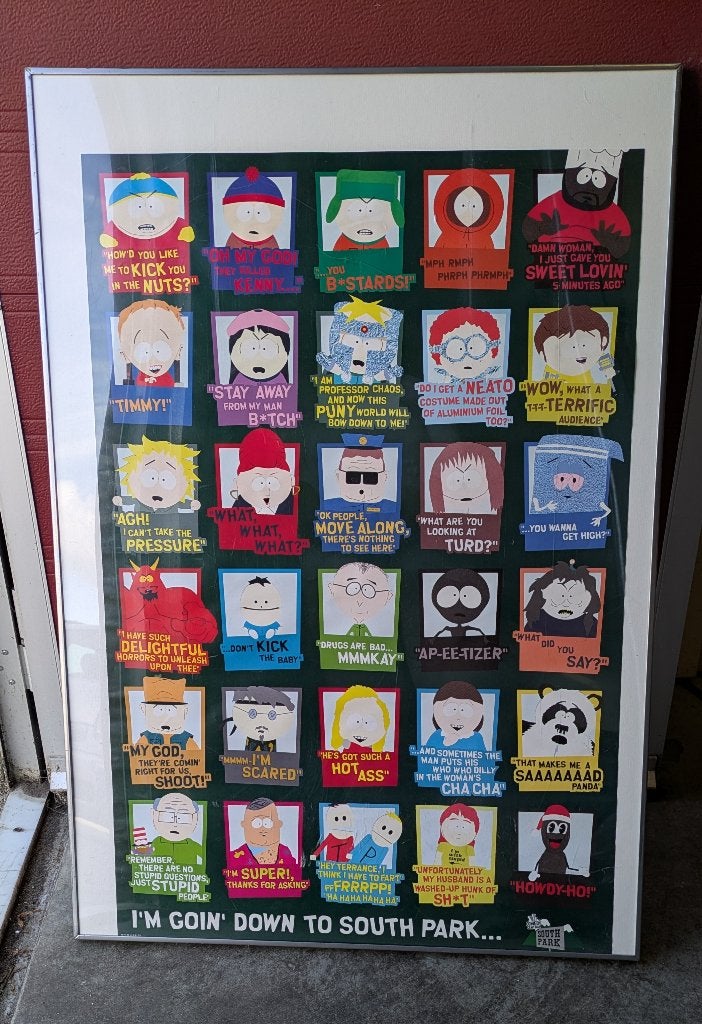 poster South Park, Verzamelen, Met lijst, Ophalen of Verzenden, A1 t/m A3, Film en Tv