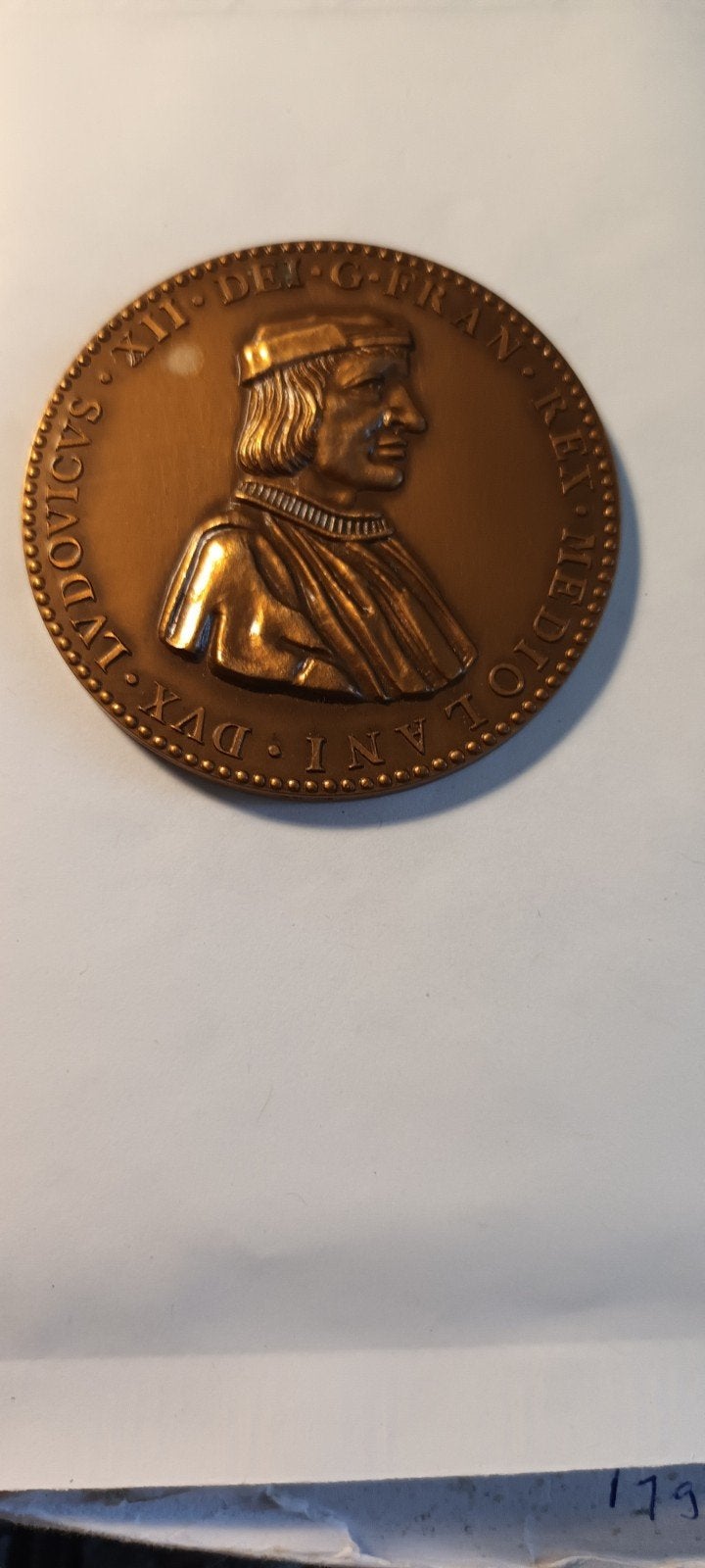 Historische Medaille: Lodewijk XII, Hertog van Milaan, Ophalen of Verzenden, Frankrijk, Losse munt