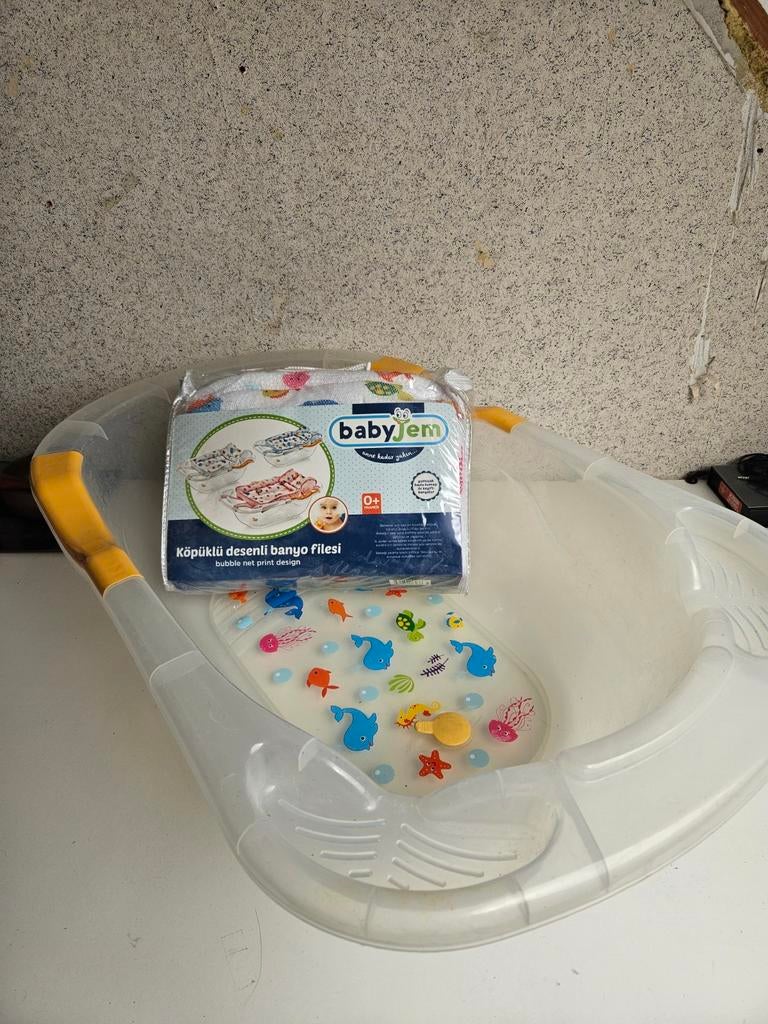 Babybadje met antislipmat en badnetje - Babyjem, Ophalen, Gebruikt, Badje, Overige merken