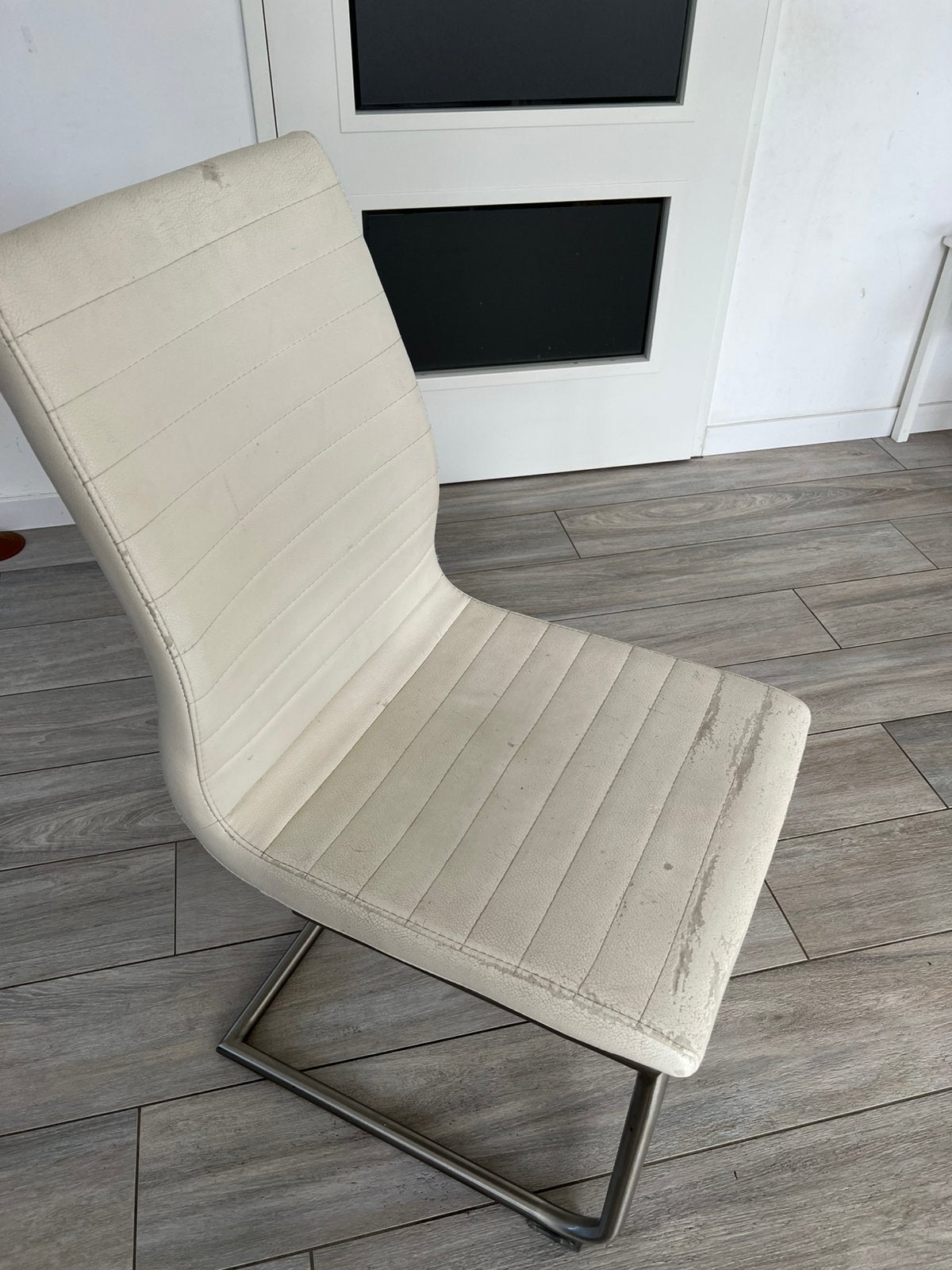 Eetkamerstoelen gratis, Ophalen, Overige materialen, Gebruikt, Wit