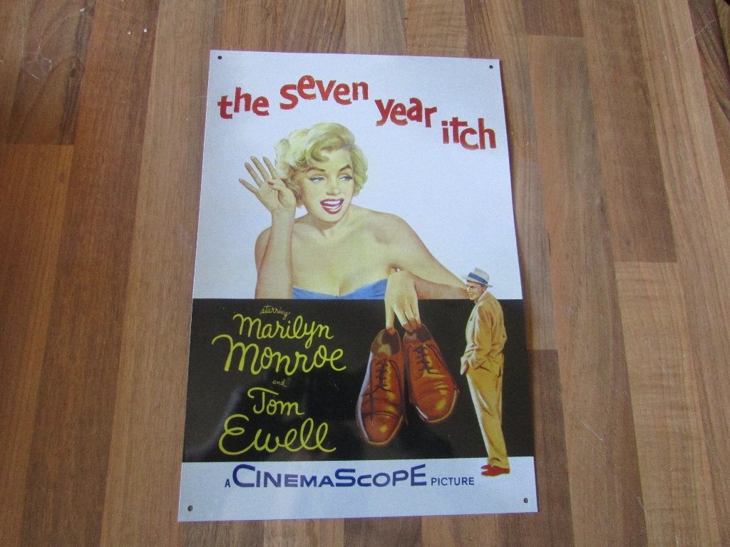 MARILYN MONROE ; The Seven Years Itch, Email bord, Rechthoekig Staand, Ophalen of Verzenden, Zo goed als nieuw, A1 t/m A3