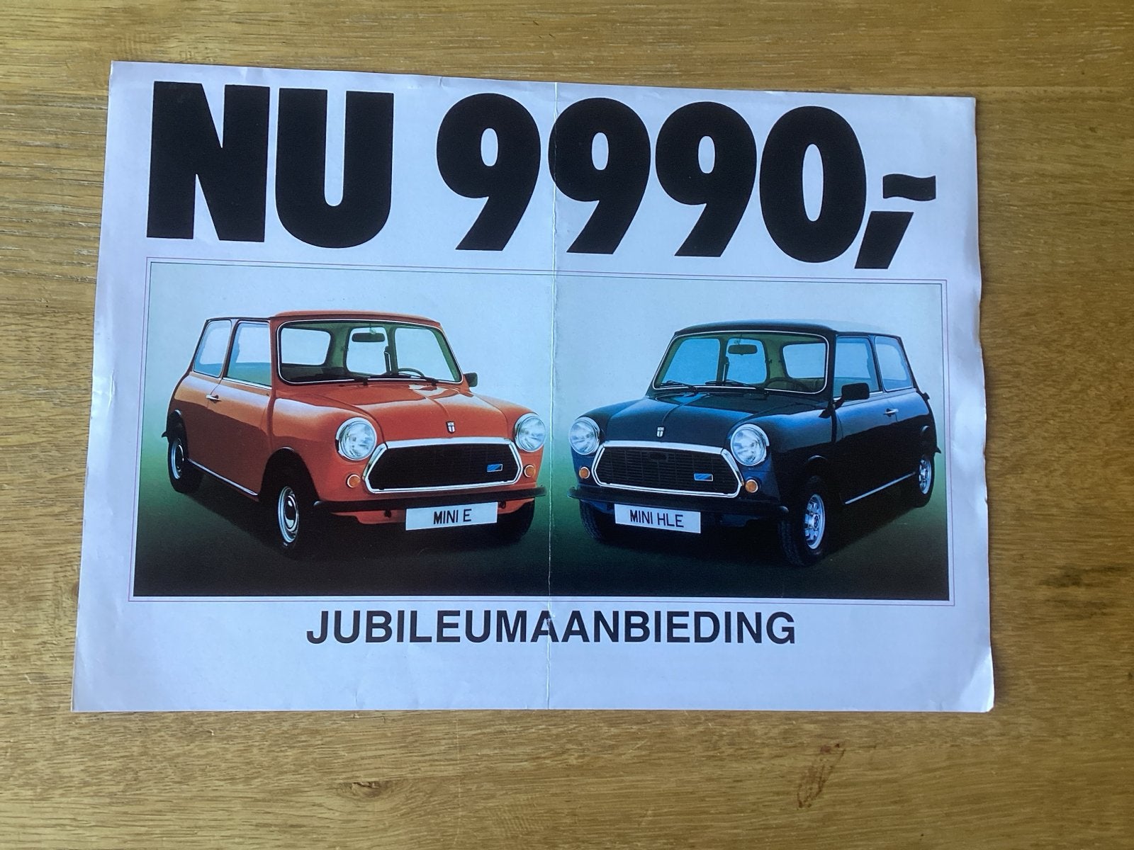 Mini E en Mini HLE Jubileumaanbieding Leaflet, Ophalen of Verzenden, Gelezen, Overige merken