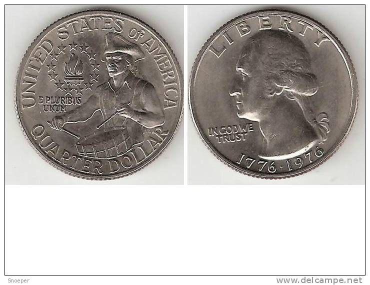 usa 1/4 dollar 1976 km 204 unc !, Postzegels en Munten, Munten | Amerika, Verzenden, Noord-Amerika, Losse munt