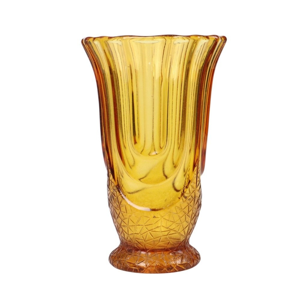 Amberkleurige Art Deco Vaas Luxor Scailmont Henri Heemskerk, Ophalen of Verzenden