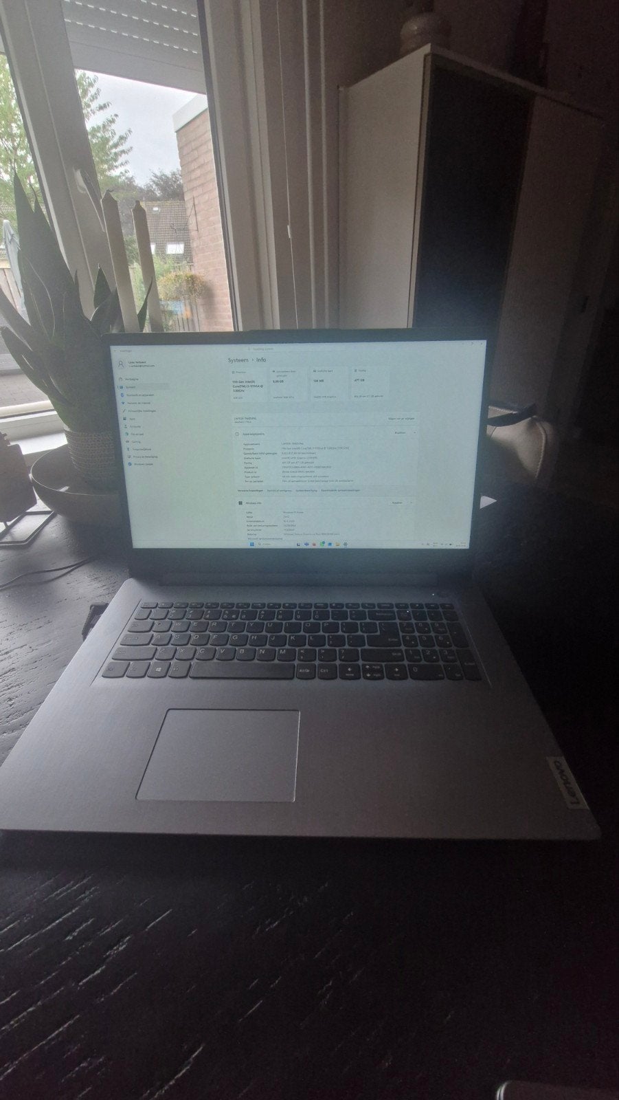 Lenovo Laptop TN6DLPAL - 17inch, Gebruikt, 2 tot 3 Ghz, Qwerty, 11th Gen Intel(R) Core(TM) i3-1115G4