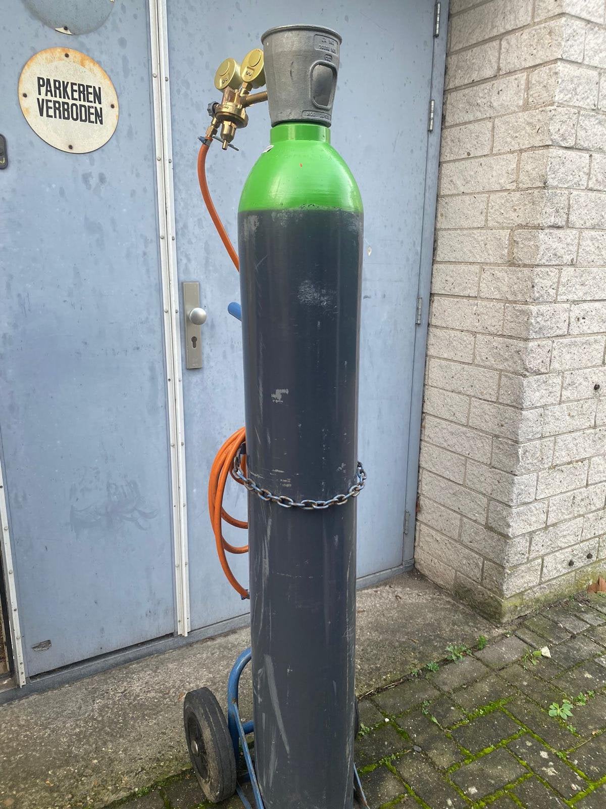 Grote gas fles stikstof lassen tandarts  gas statiegeld 50L, Ophalen of Verzenden, Zo goed als nieuw, 250 ampère of meer, Overige typen