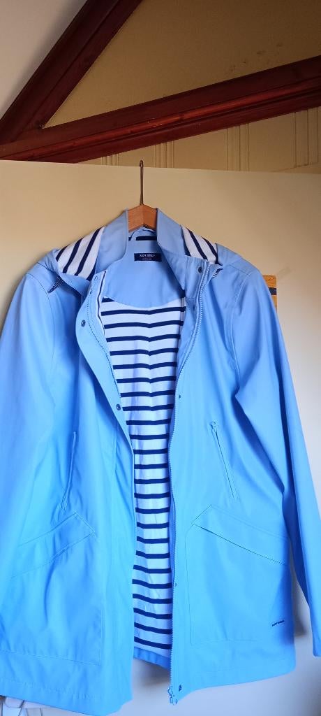 Regenjas van het merk Saint James, Kleding | Dames, Blauw, Maat 42/44 (L), Ophalen of Verzenden, Zo goed als nieuw