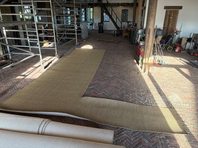 Sisal Natuur tapijt JABO Seagrass 70% korting!! Rol 2 van 3, Huis en Inrichting, Ophalen, Nieuw, Tapijt