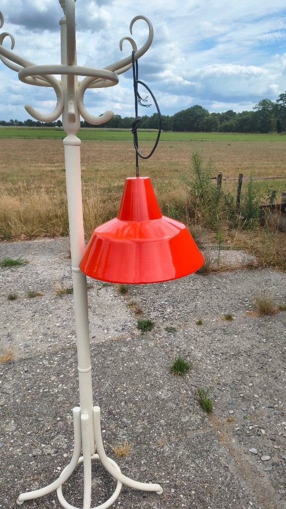 Louis Poulsen hanglamp jaren '60 - Oranje emaille, Ophalen, Gebruikt, Onbekend, E27 (groot)