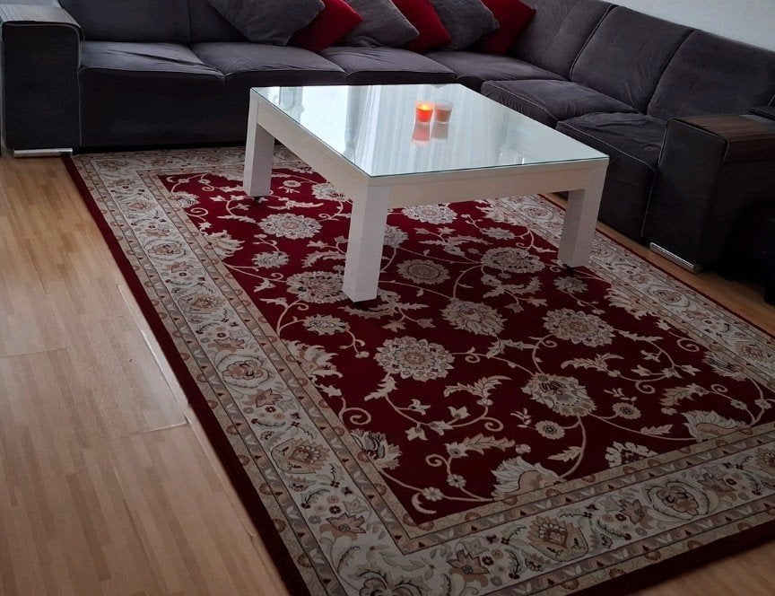 TEAB Salontafel 100x100 cm met glazenblad, Gebruikt, 50 tot 100 cm, Vierkant, 50 tot 100 cm