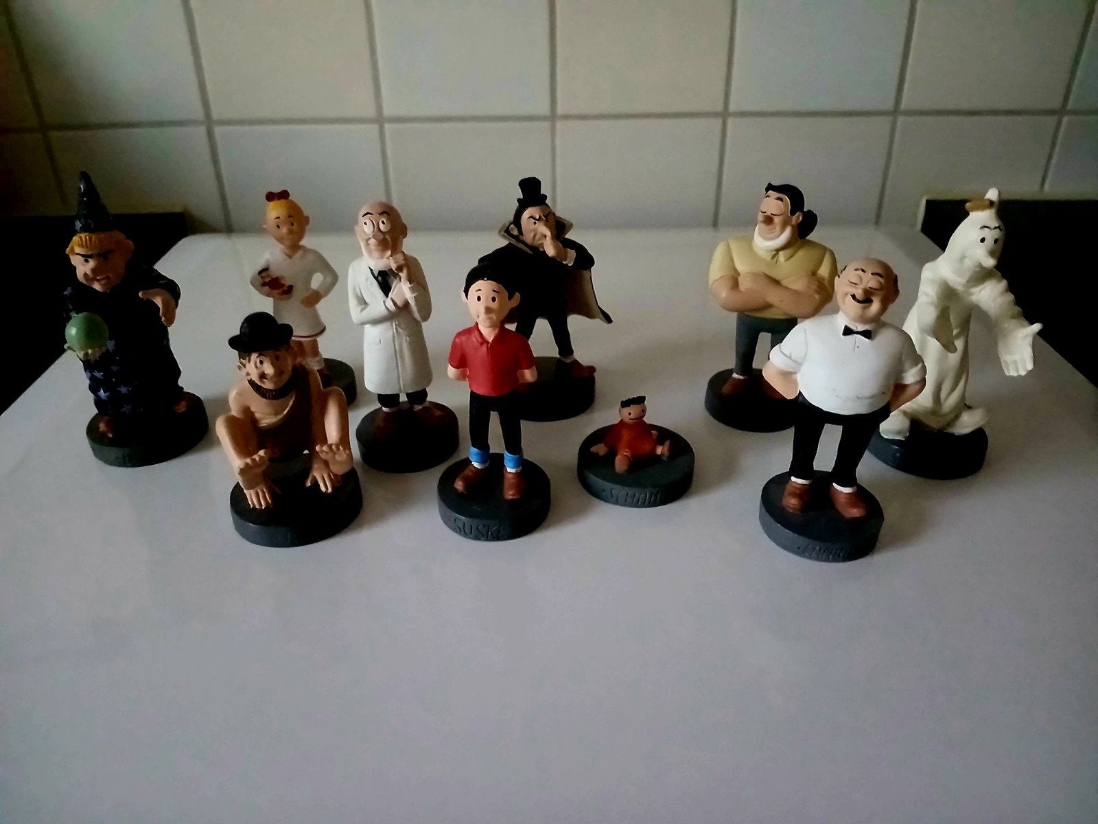 Verzameling van 10  Suske en Wiske beeldjes, Verzamelen, Ophalen, Gebruikt