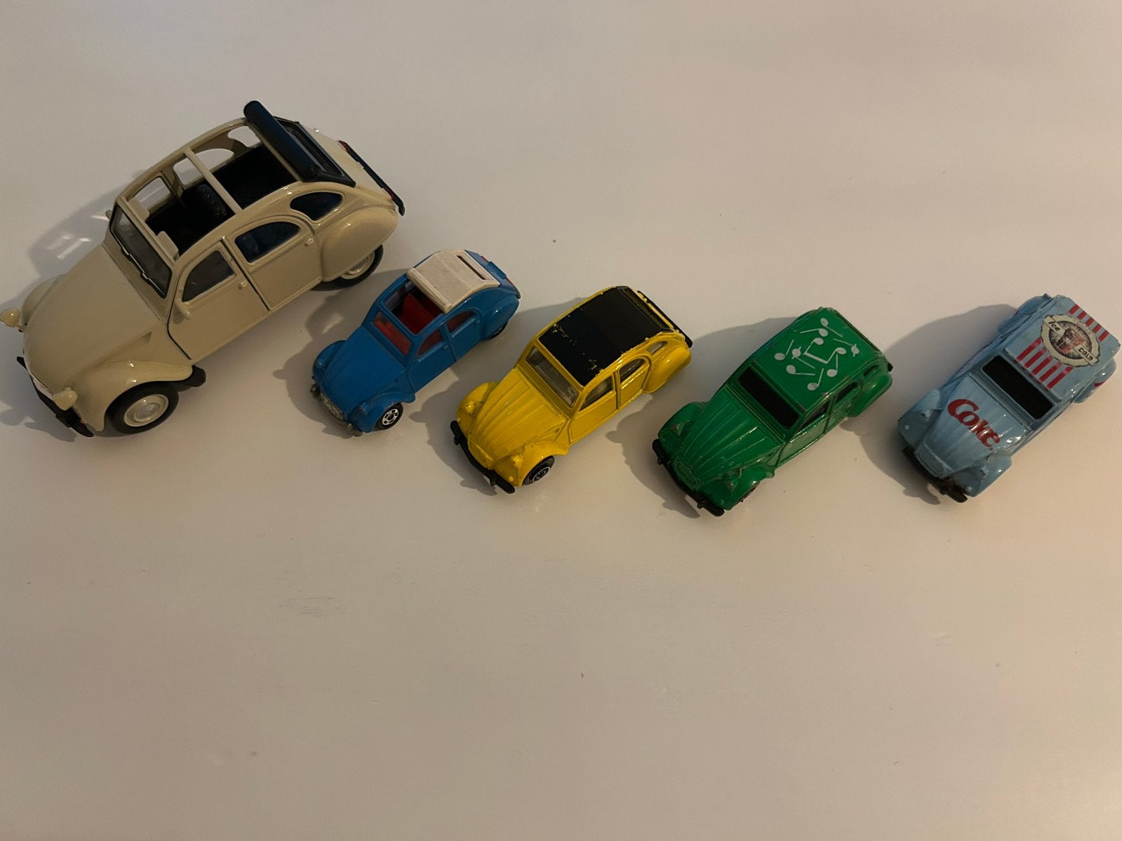 Set van 5 Citroën 2CV modelauto's - Diverse kleuren, Ophalen of Verzenden, Gebruikt