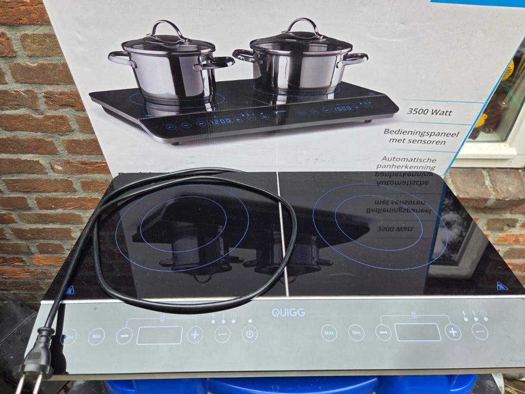 Inductiekookplaat 3500w, Zo goed als nieuw, Inductie, Vrijstaand, 4 kookzones