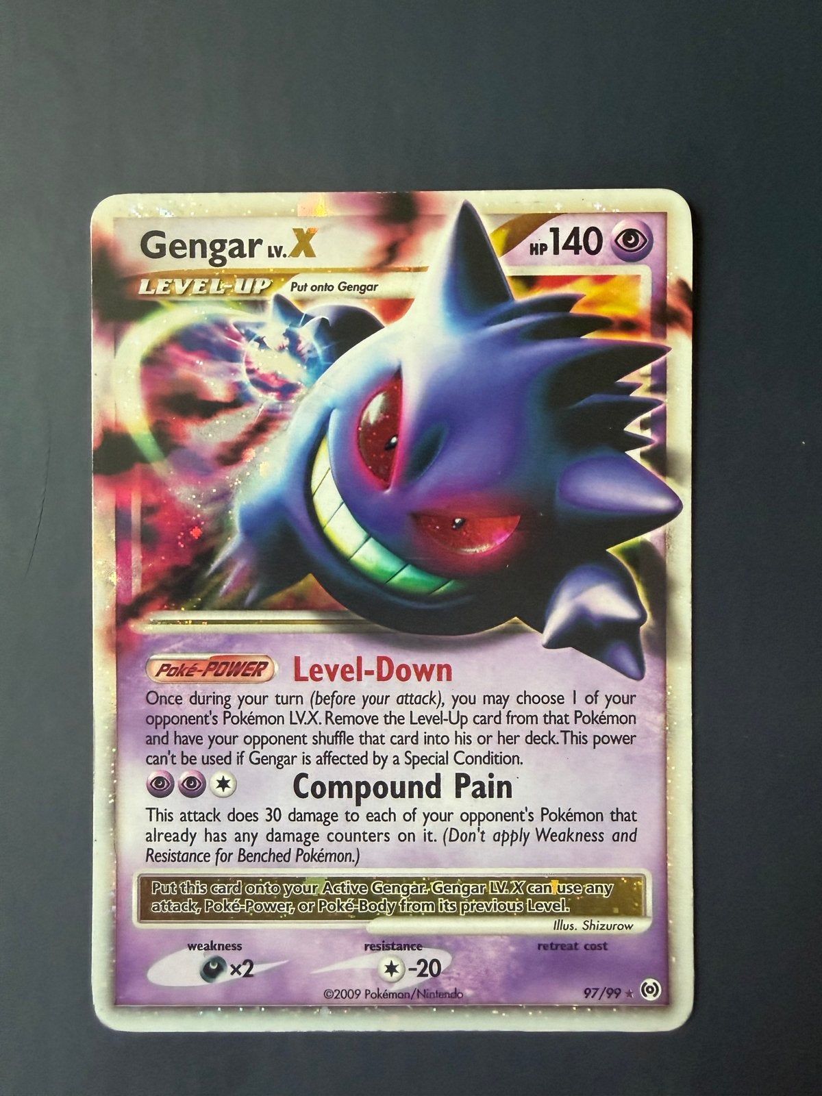Gengar LV. X 97/99, Ophalen of Verzenden, Zo goed als nieuw, Losse kaart