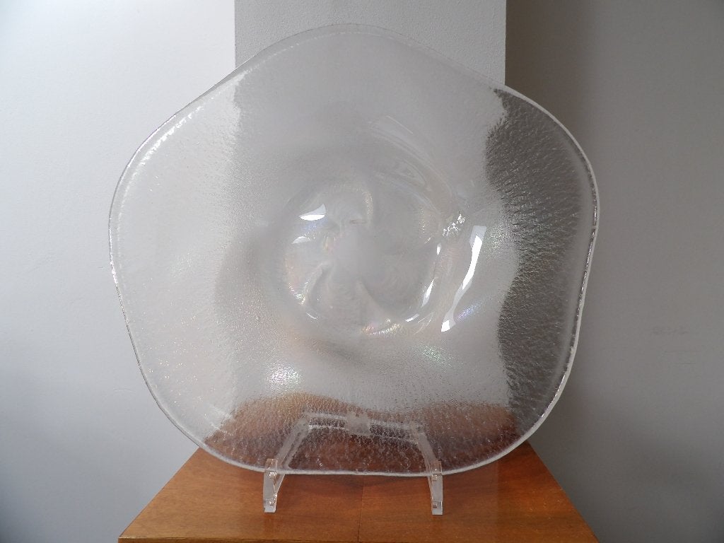 Art Deco Fruitschaal Kristal Unie Maastricht Coquille 1937, Antiek en Kunst, Antiek | Glas en Kristal, Ophalen of Verzenden