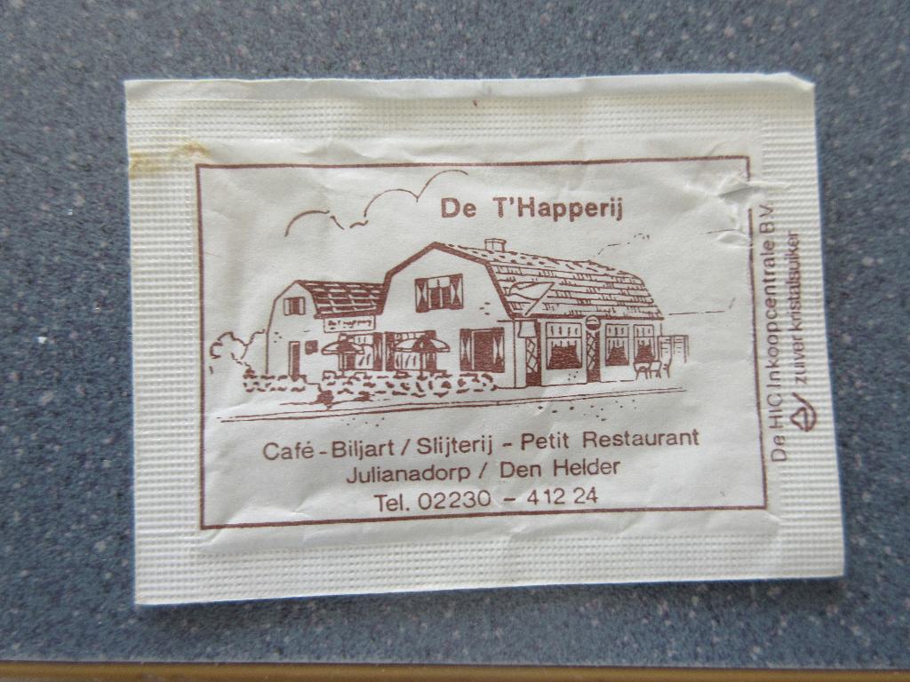Julianadorp/Den Helder, café-biljart-slijterij De T'Happerij, Verzenden, Nederland